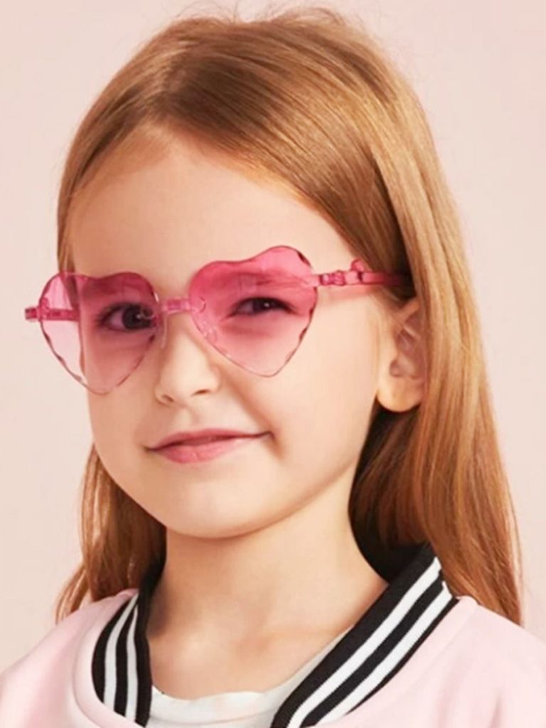 Kid Girl Love Heart Frame Sunglasses